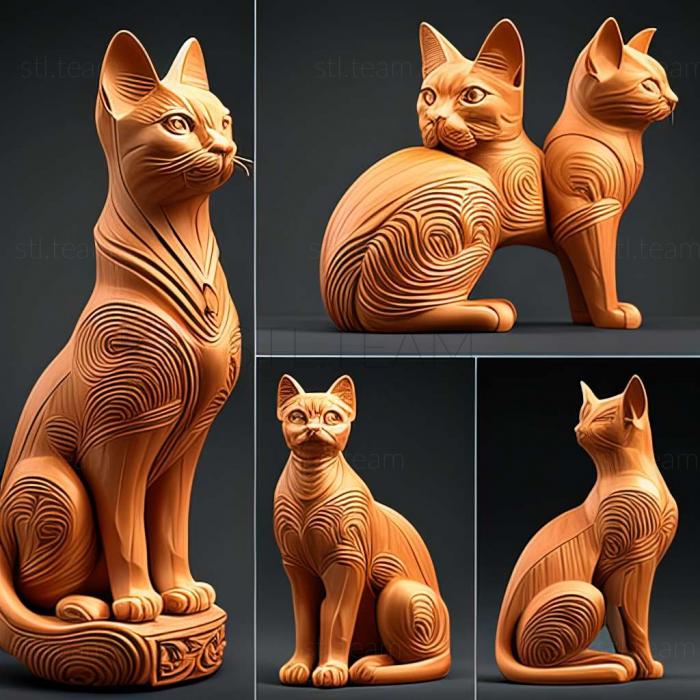 3D модель Лиоф кот разводит кошку (STL)